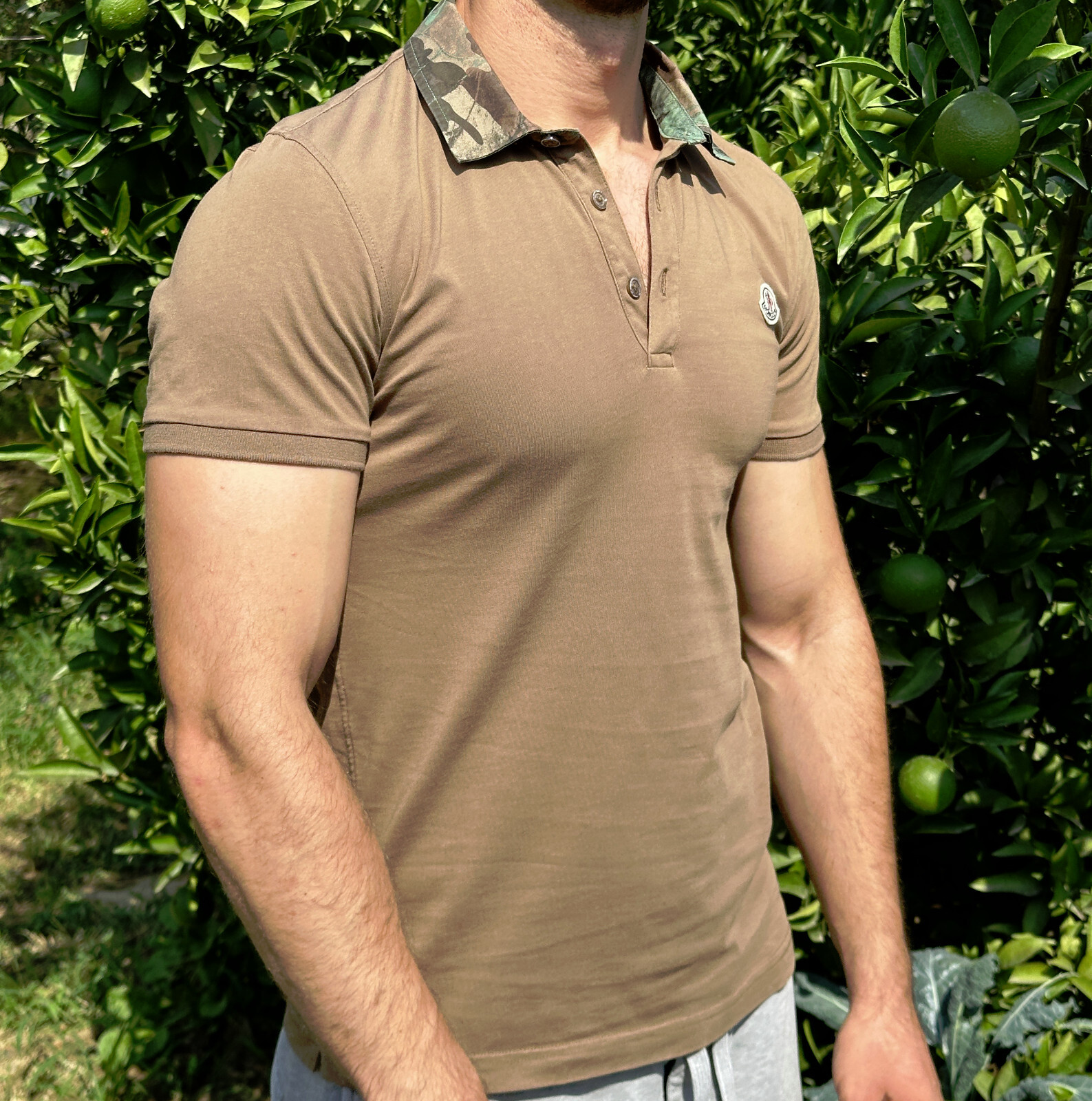 MONCLER GRENOBLE MAGLIA POLO ポロシャツ M MONCLER GRENOBLE - Polo shirt with logo patch for men – NEW
