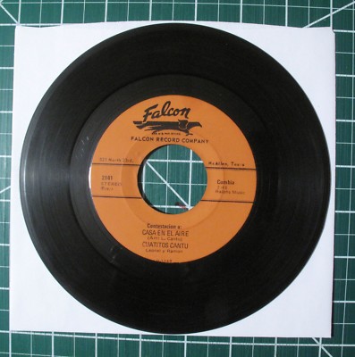Vintage Tex Mex Jukebox Cuatitos Cantu Casa En El Aire Falcon Records 45 RPM