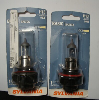 2-NEW Sylvania Basic H13  9008 Halogen Lamp 12 V 65W