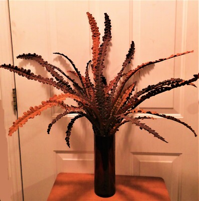 NWT Artificial Autumn Fall Bush-Brown Olive Tan Fern - 30''T (no Vase)