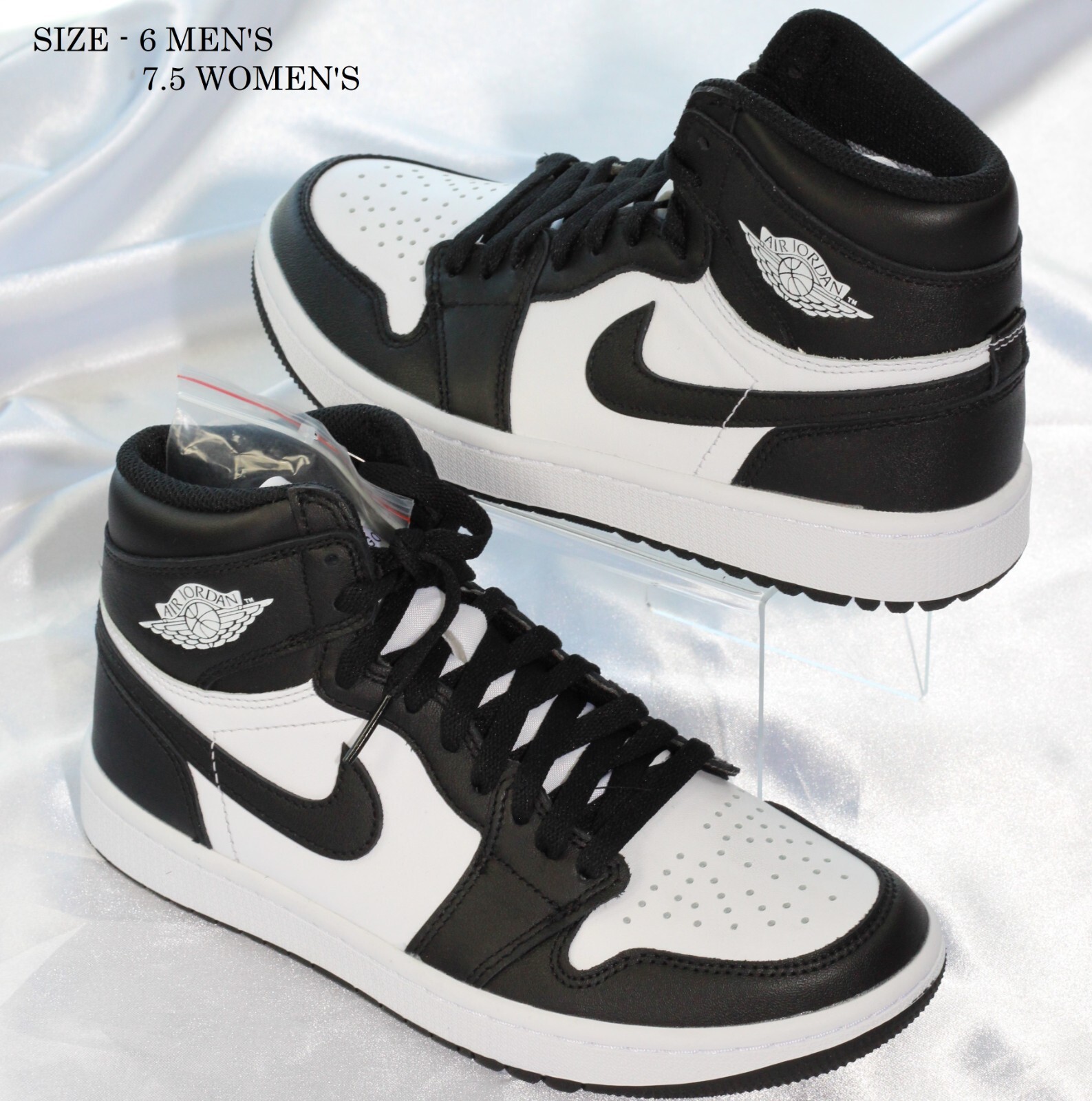 Size 6M - Nike Air Jordan 1 High Golf Black White High Top Size 6M - Nike Air Jordan 1 High Golf Black White High Top