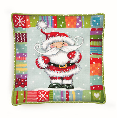 Needlepoint Kit ~ Dimensions Patterned Santa Claus Christmas Picture #71-09157
