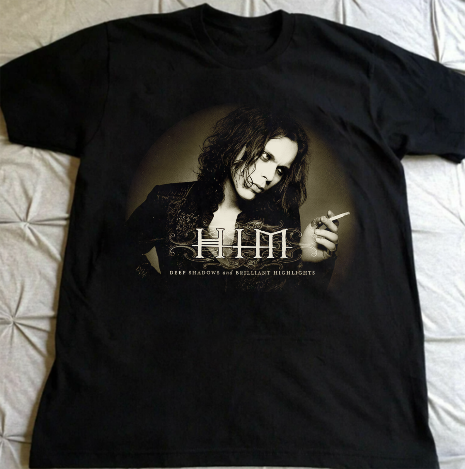 Ville Valo HIM Black Cotton T Shirt Size S M L 234XL SG256 Ville Valo HIM Black Cotton T Shirt Size S M L 234XL SG256