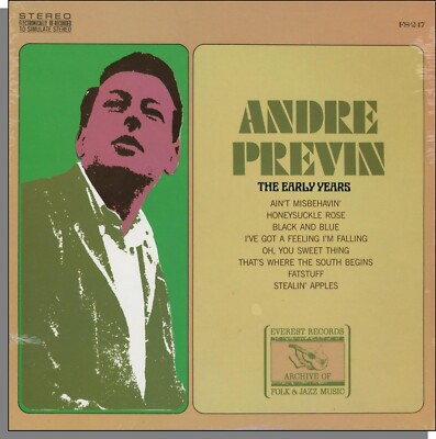 Andre Previn - The Early Years (1970) - New LP Record! Fats Waller Songs!