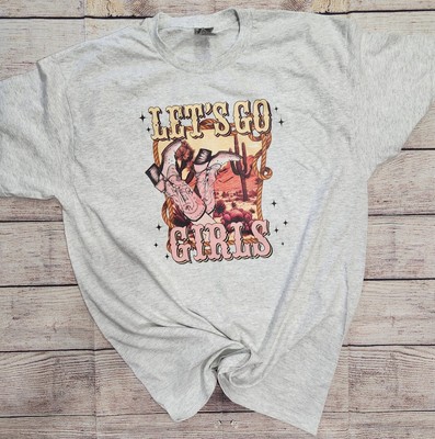Adult Large Let's Go Girls Gray Tshirt