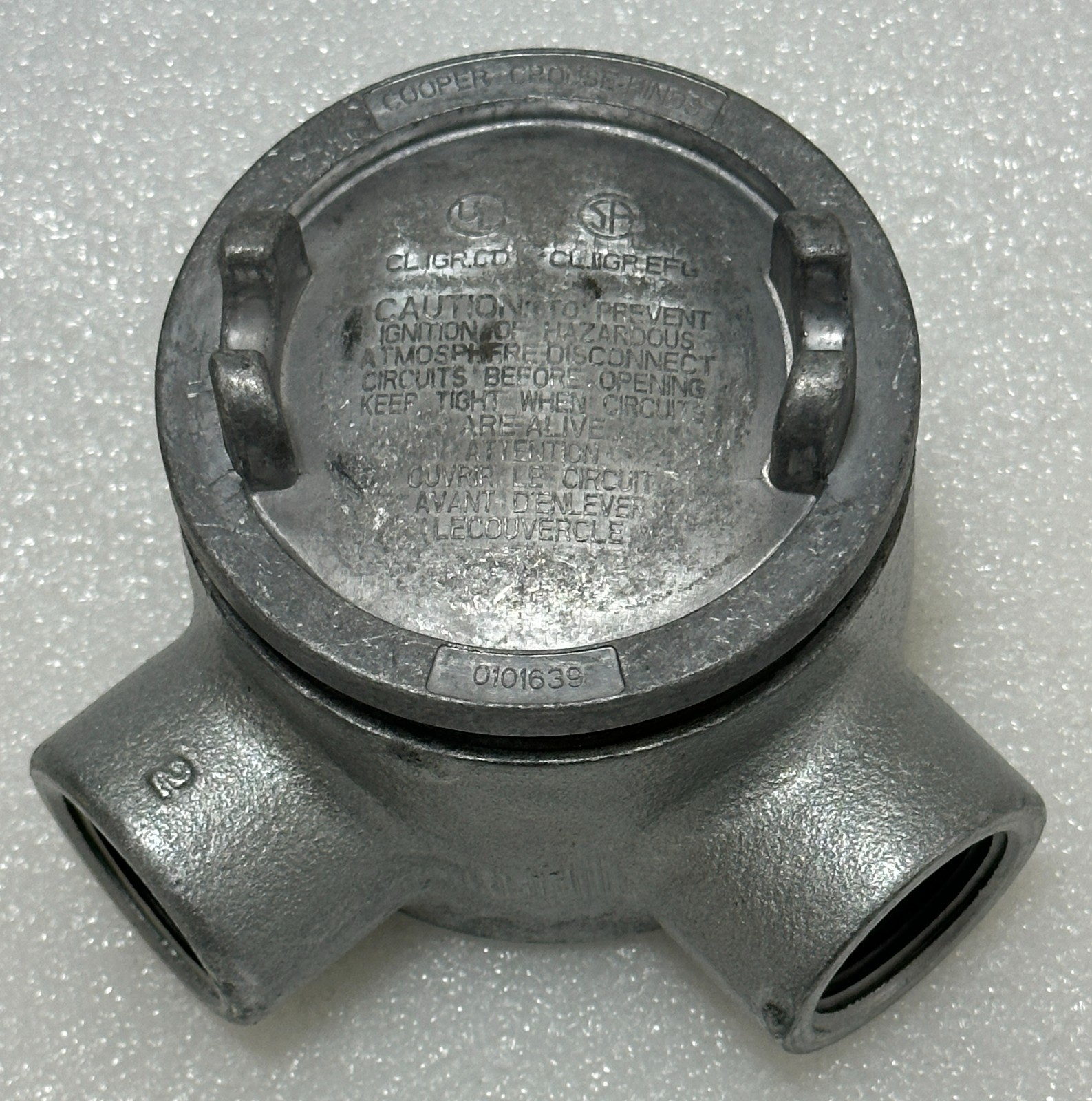 エレスチャル　No.816 EATON CROUSE HINDS GUAL36 ROUND CONDUIT OUTLET BOX & COVER 1