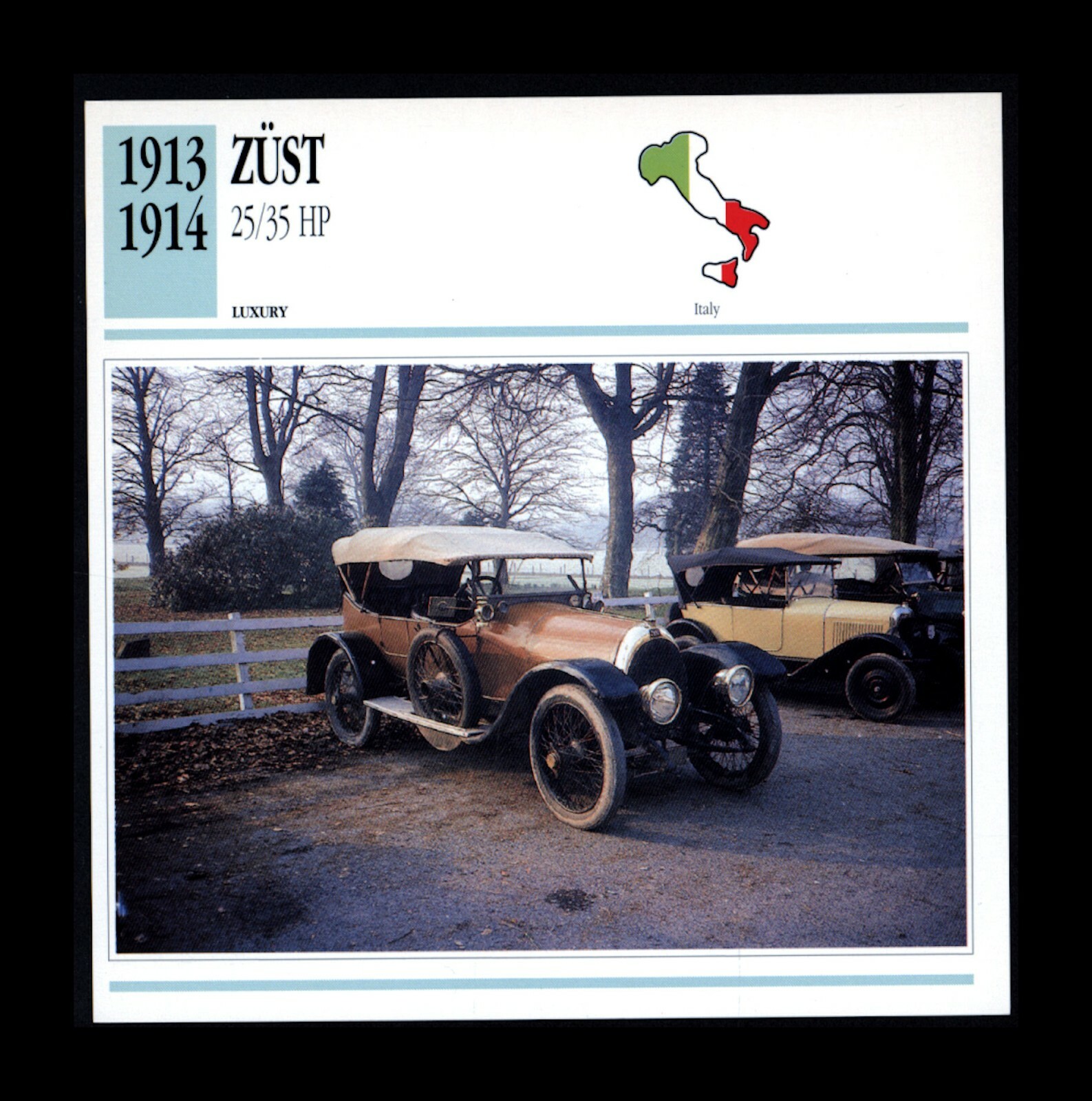 ワールドアトラス ATLAS Herald Tribune 1913-1914 Zust 25/35 HP ATLAS EDITION Classic Car Info Spec