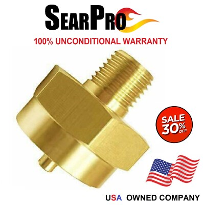 1LB Propane Gas Bottle Adapter 1/4 Male NPT Thread 1''-20 Female 