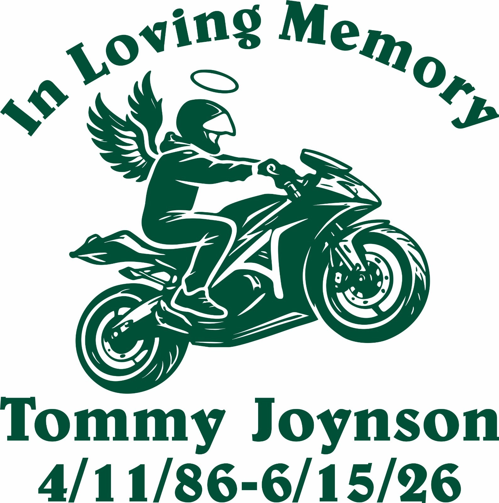 In Loving Memory of Motorcycle Custom Name Car Truck Window Vinyl Decal Sticker