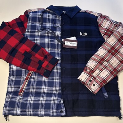 Kith Murray Plaid Shirt Jacket Size Medium New With Tags *RARE*