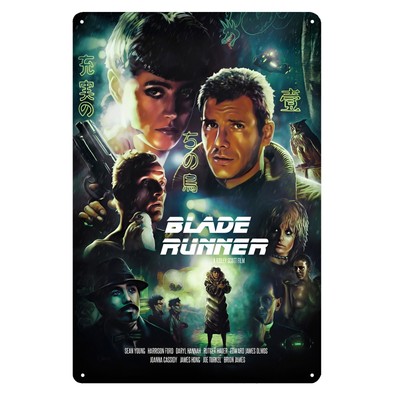 Blade Runner Harrison Ford Movie Metal Poster Tin Sign - 20x30cm Plate