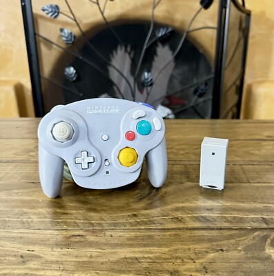 Nintendo GameCube OEM Gray WaveBird Controller & Receiver DOL-004 Tested Look!