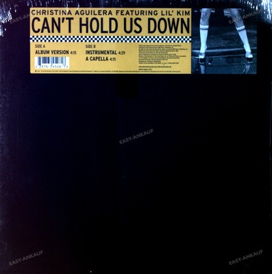 Christina Aguilera Featuring Lil' Kim - Can't Hold Us Down Maxi (VG+/VG+) '*