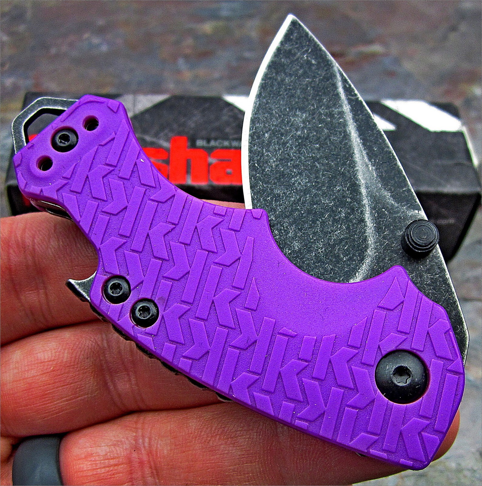 Kershaw Purple Shuffle 8Cr13MoV Blade Bottle Opener Folding 