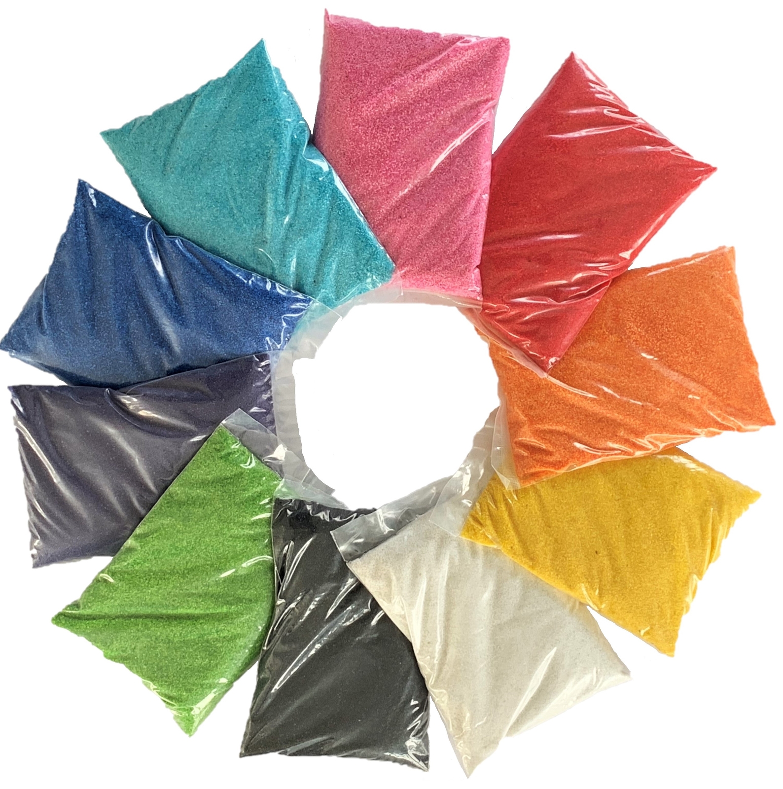 FARBSAND, Decosand Set 0,5mm (Mix 1) 10x500g = 5kg.