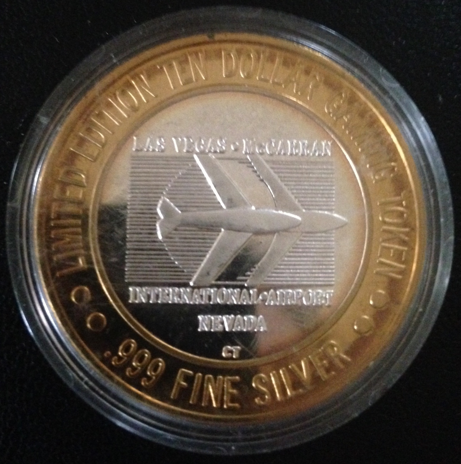 Limited Edition Ten Dollar Gaming Token Used Winner McCarran Slots