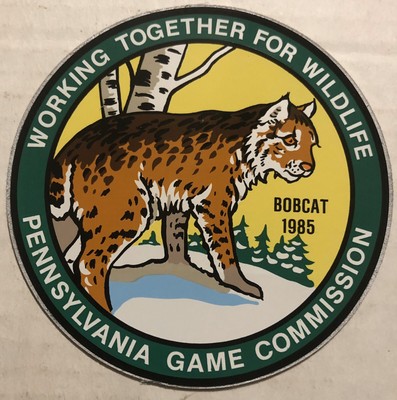 Pa Pennsylvania Fish Game Commission 1985 NEW 4/" Eastern Bobcat Cat WTFW Patch