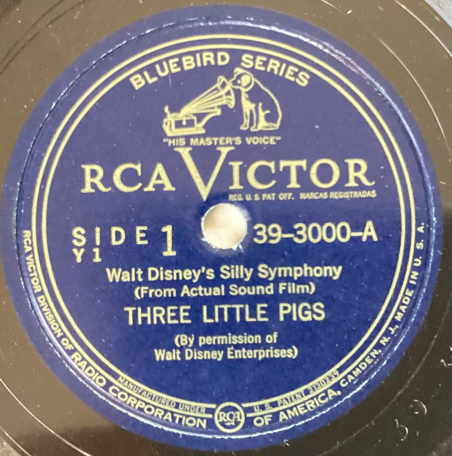 英78RPM/SP Walt Disneys Silly Symphony Three Little Pigs/Three Little Wolves BD387 His Masters Voice /00500 Walt Disney's Silly Symphony – Three Little Wolves / Three