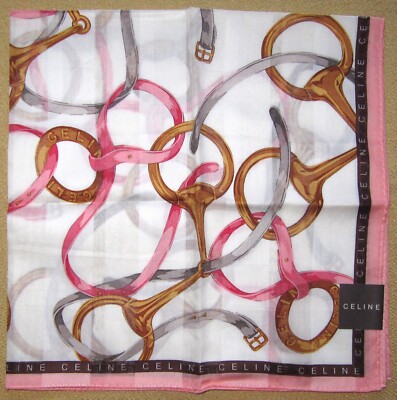 CELINE *Ring& Belt accessories Scarf Handkerchief 50cm /ROKUROU