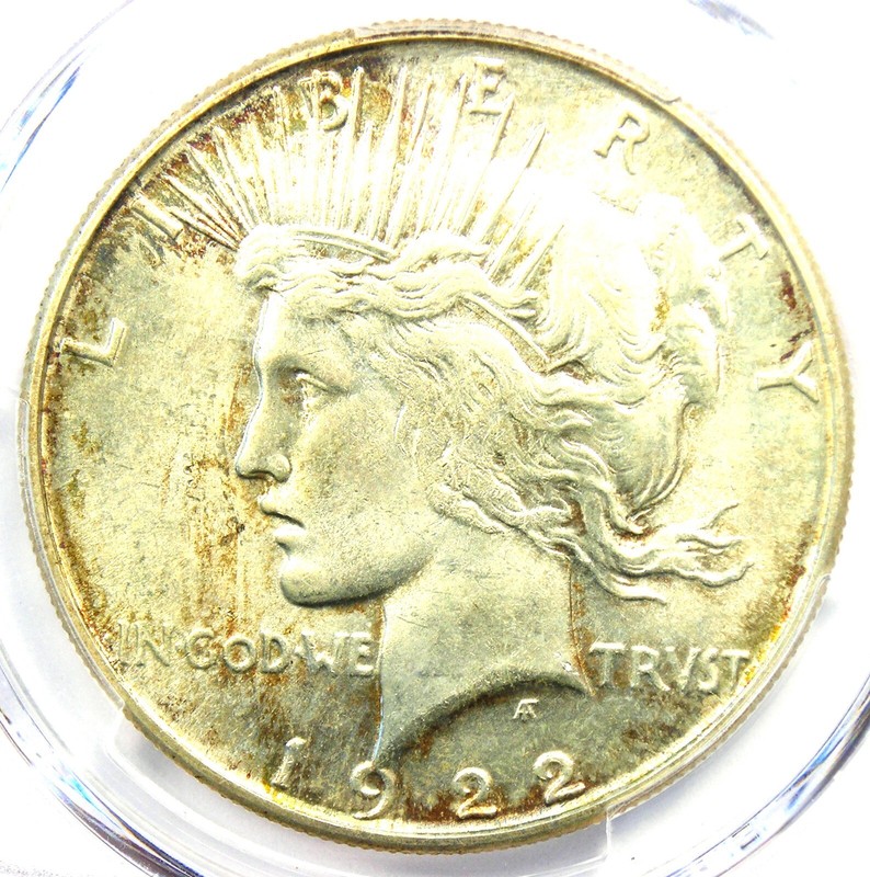 1922-S Peace Silver Dollar $1 - Certified PCGS MS65+ Plus