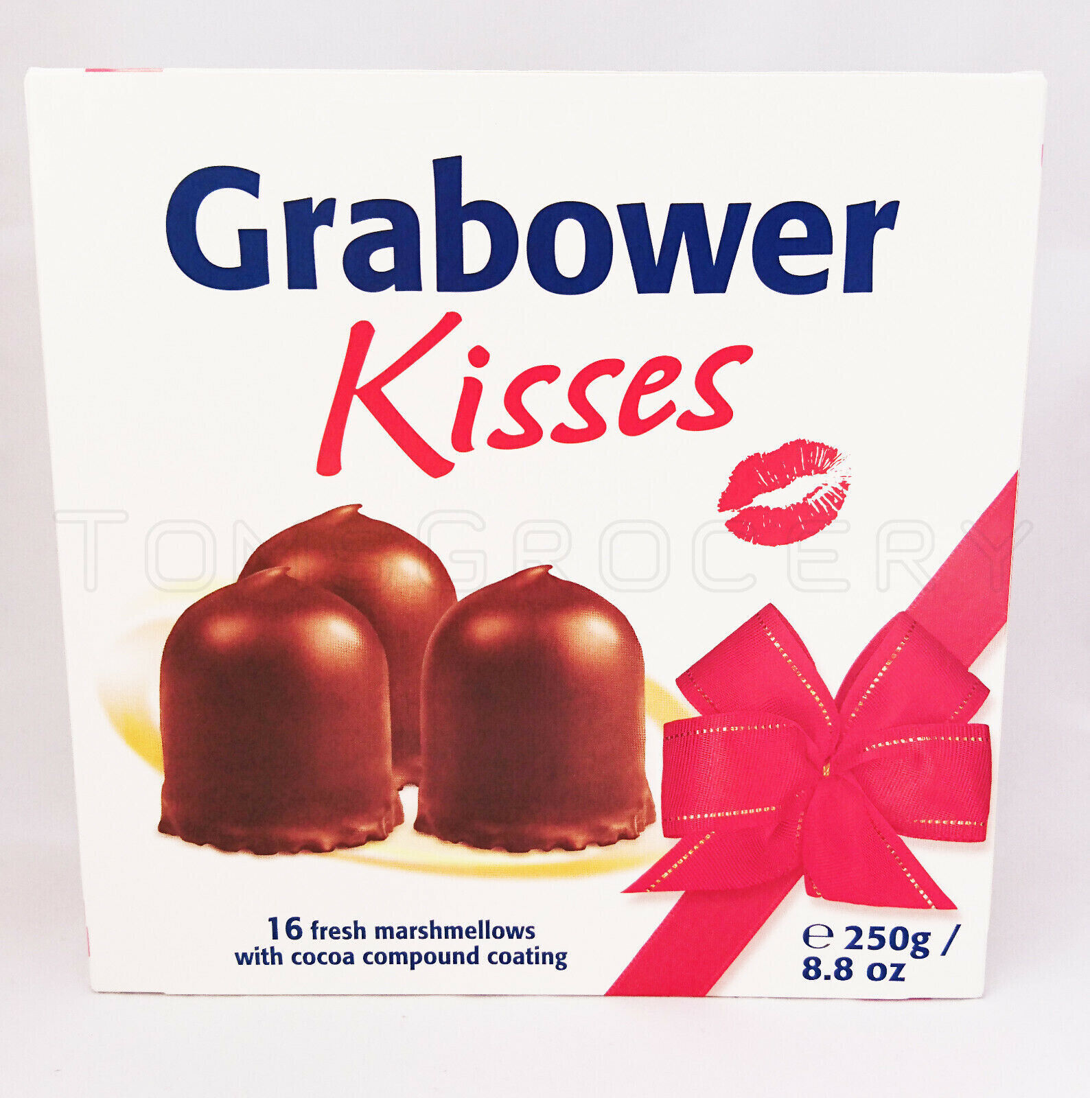Grabower German Chocolate Covered Marshmallow Kisses 16 pcs Box 250g 8.8oz.