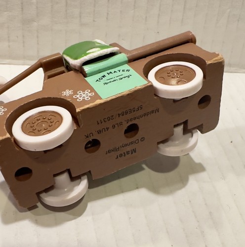 Cars Mater &ldquo;Mater Saves Christmas&rdquo; Disney Pixar Wooden Tow Mater