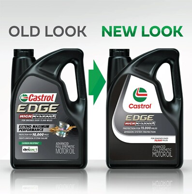 Castrol EDGE High Mileage 5W-30 Advanced Full Synthetic Motor Oil, 5 Quarts