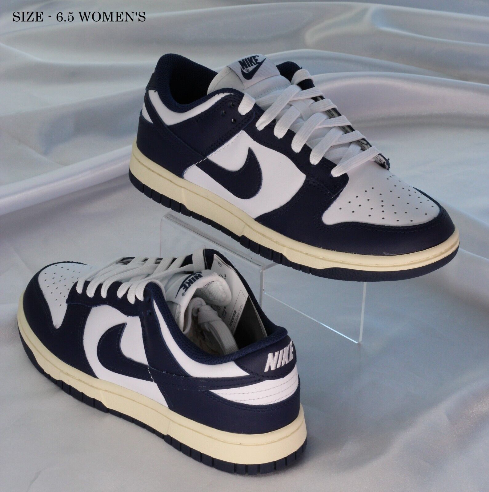 Size 6.5W - Nike Dunk Low Vintage Navy White Low Top Size 6.5W - Nike Dunk Low Vintage Navy White Low Top