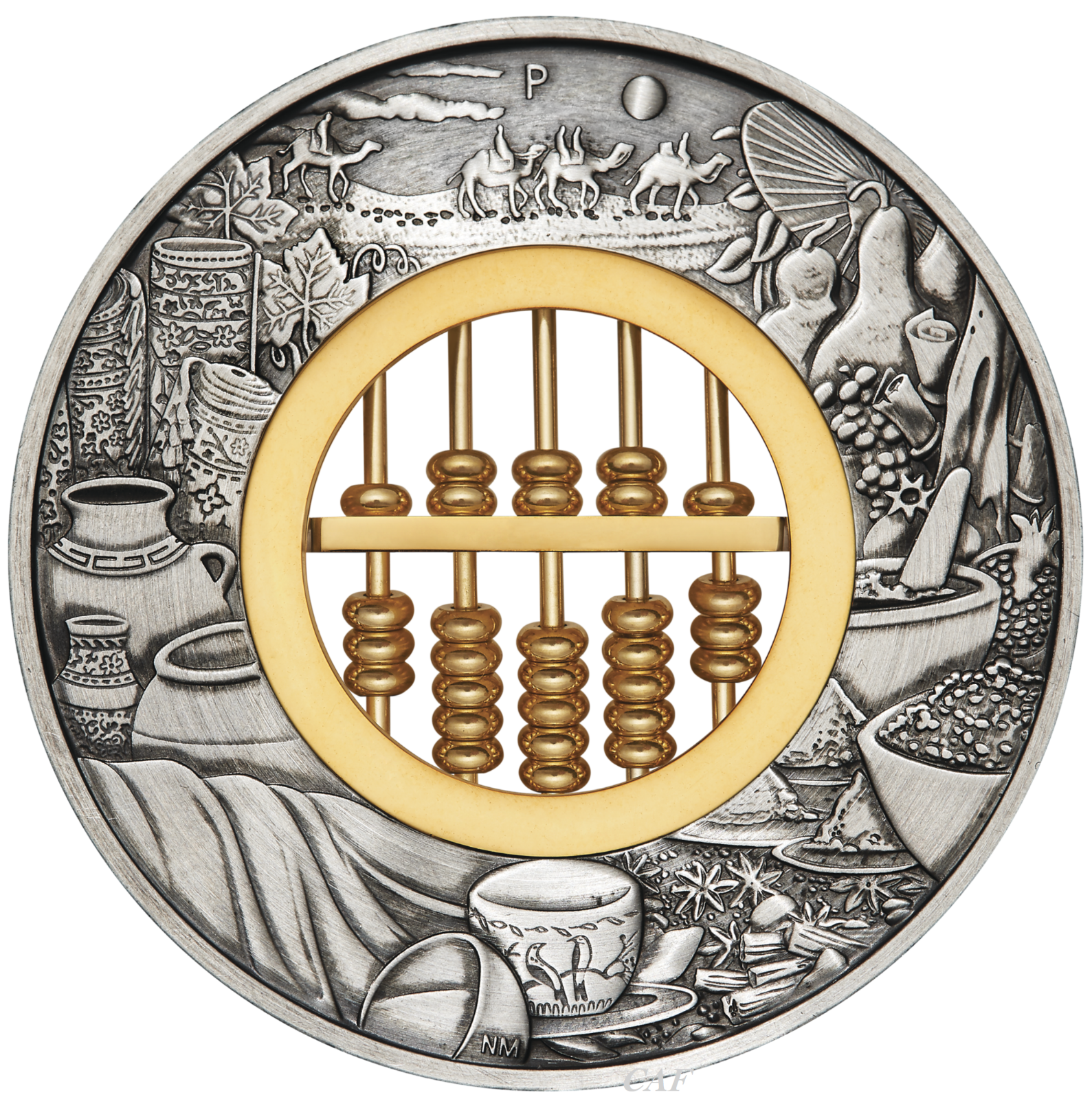In Stock 2019 ABACUS 2oz .9999 SILVER $2 ANTIQUED COIN