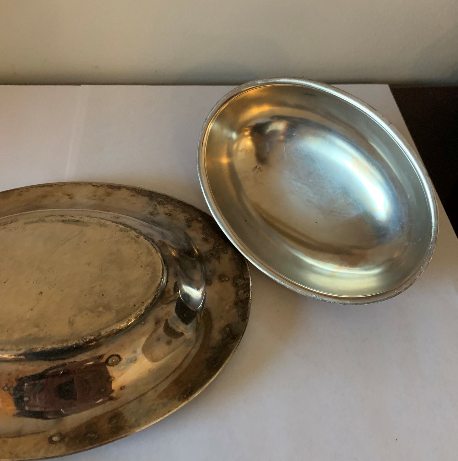 Antique Silver Covered Dish/Butter Dish