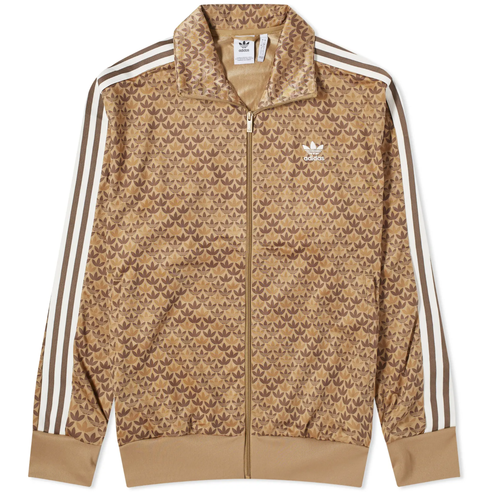 Pre-owned Adidas Originals Men's  Firebird Monogram Track Jacket Size 2xl 2925 In Brown