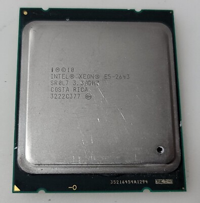 Intel Xeon E5-2643 SR0L7 3.30 Ghz 4 Core 10M LGA2011 CPU Processor