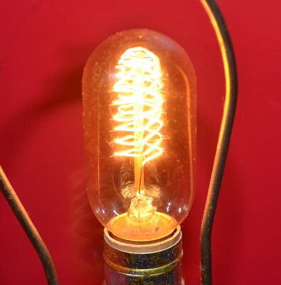 LOT: 9X LED EDISON BULB T14 E26, CURVED VINTAGE STYLE SPIRAL FILAMENT, 4WATT (40