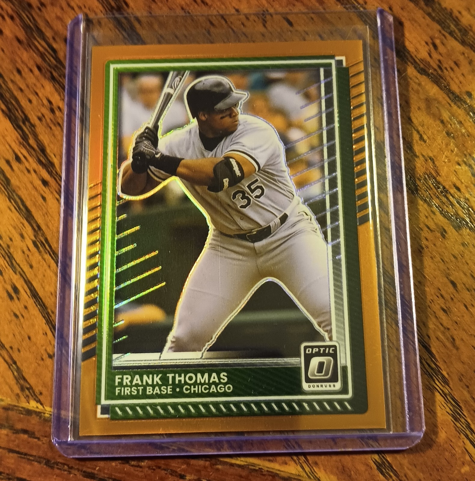2025 Panini Donruss Optic Frank Thomas Orange Prizm White