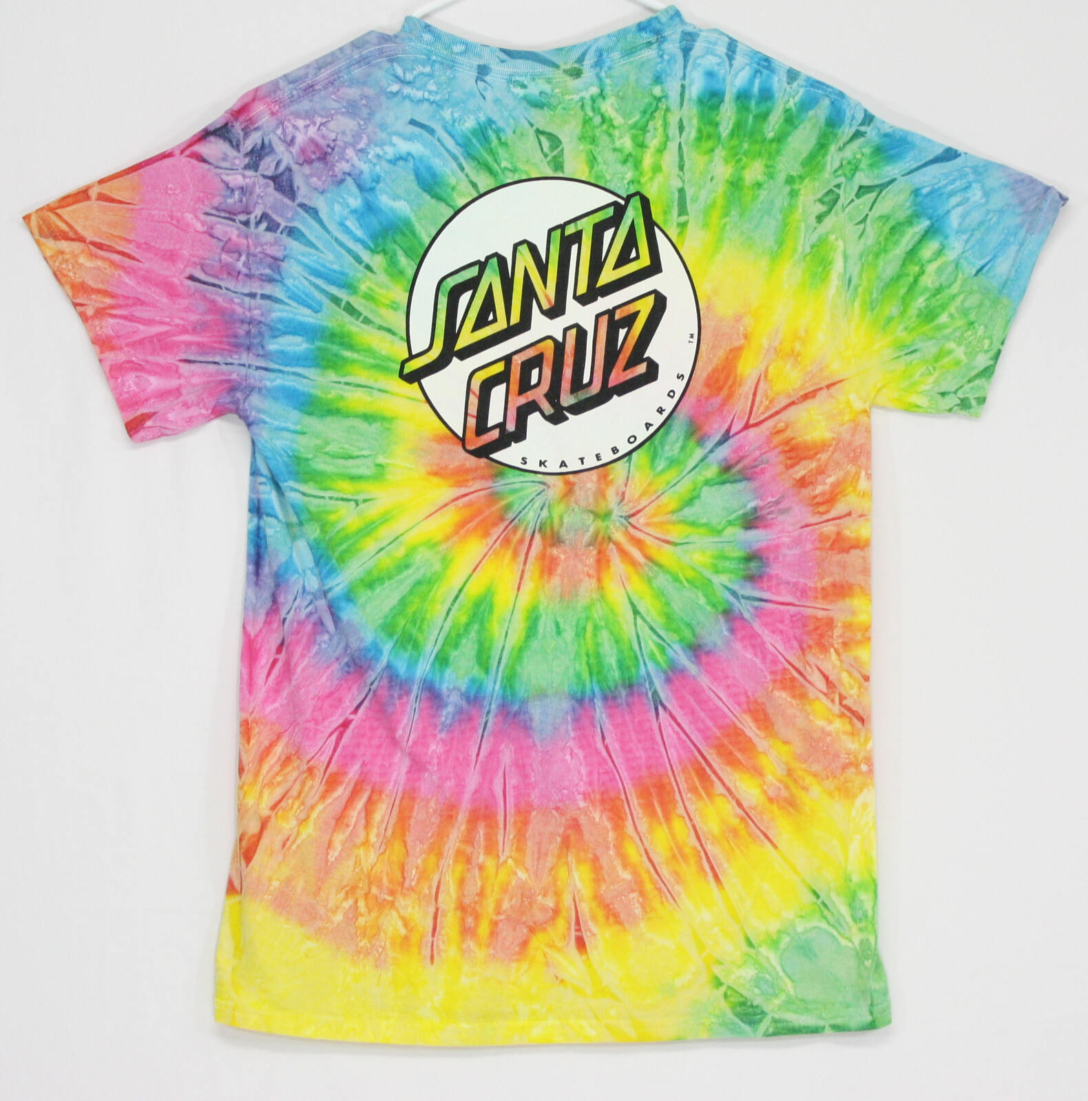 Santa Cruz Women's Small Multi-Color Tie Dye T-Shirt (D34)