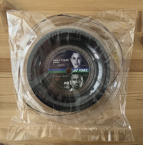 Yonex Poly Tour Pro 16L Reel (1.25mm) PTP 125 Tennis. Black. Full 200m 656ft New