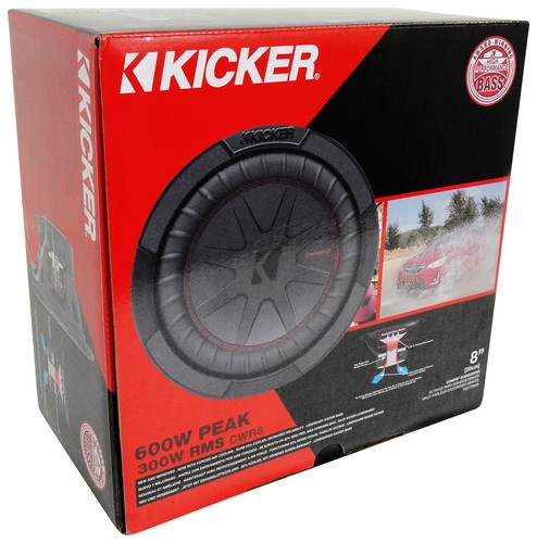 (2) Kicker 48CWR82 COMPR8 8" 1200w DVC 2-Ohm Car Audio Subwoofers Subs CWR8-2