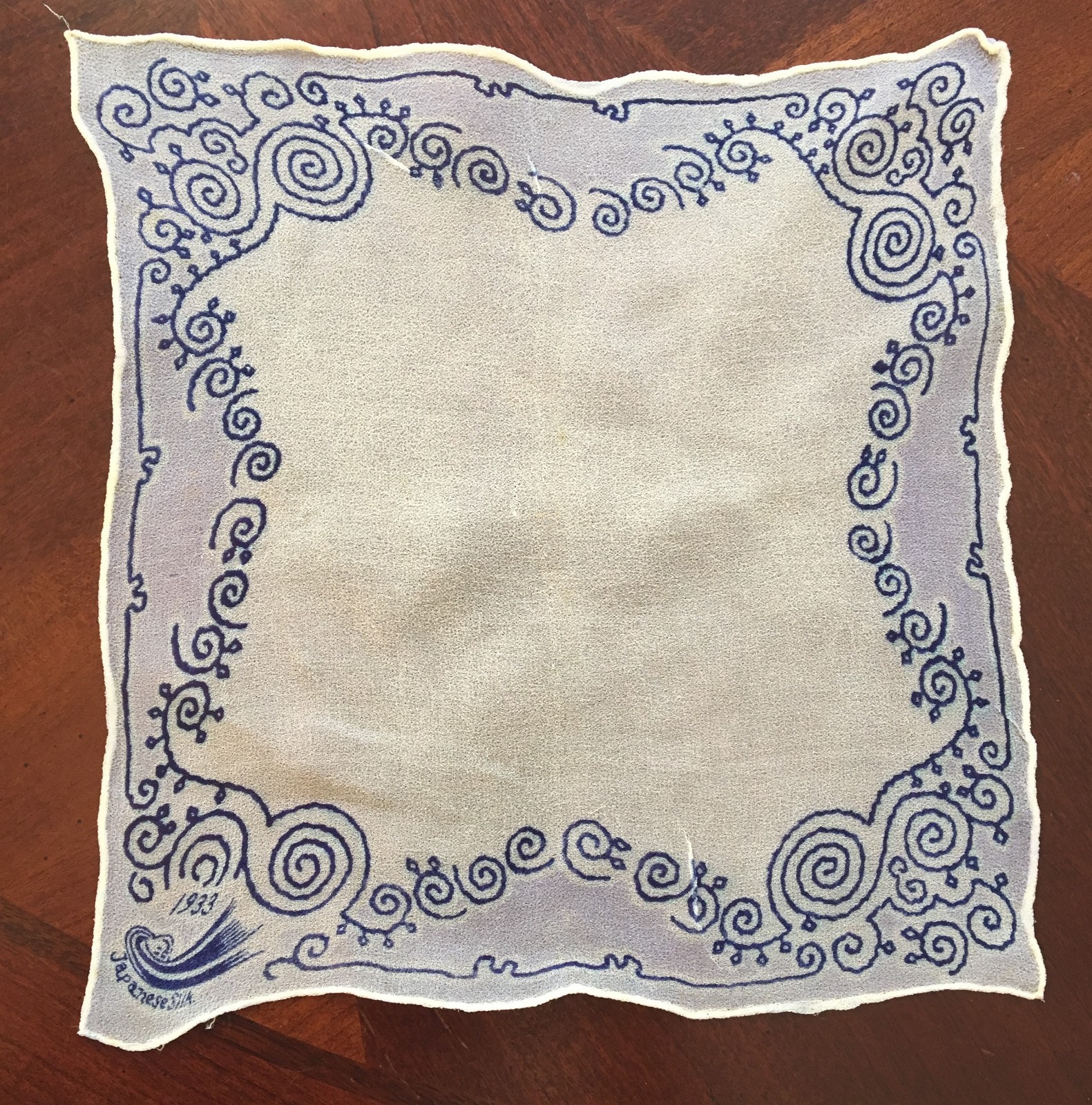 World's Fair Vtg Japan Silk Handkerchief Dated 1933 Hanky - 9