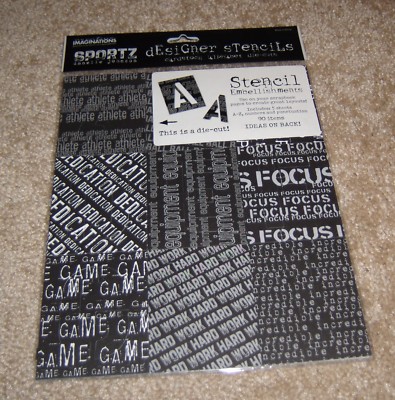 Creative Imaginations Sportz Designer Stencils by danelle johnson
