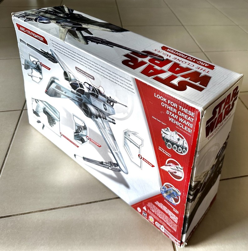 2009 Star Wars 3.75&rdquo; Scale ARC-170 FIGHTER Shadow Squadron Complete Hasbro Clone