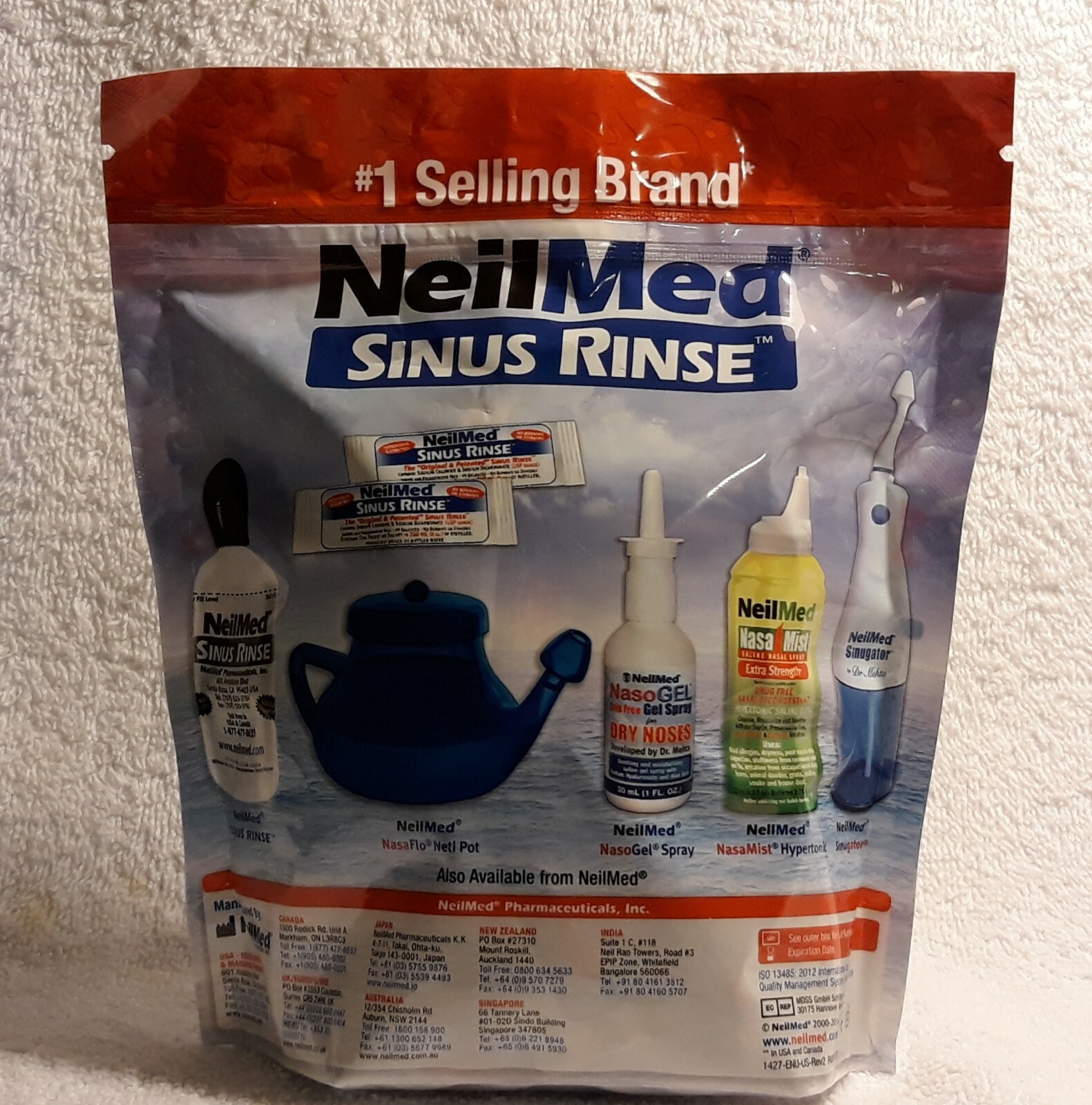 NEIL MED SINUS RINSE ALL NATURAL SINUS RELIEF  200 TOTAL PREMIXED PACKET EX.2021