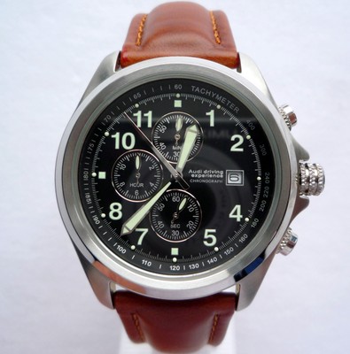 Audi RS S Line Driving Experience Car Accessory Aviator Sport Chronograph Watch