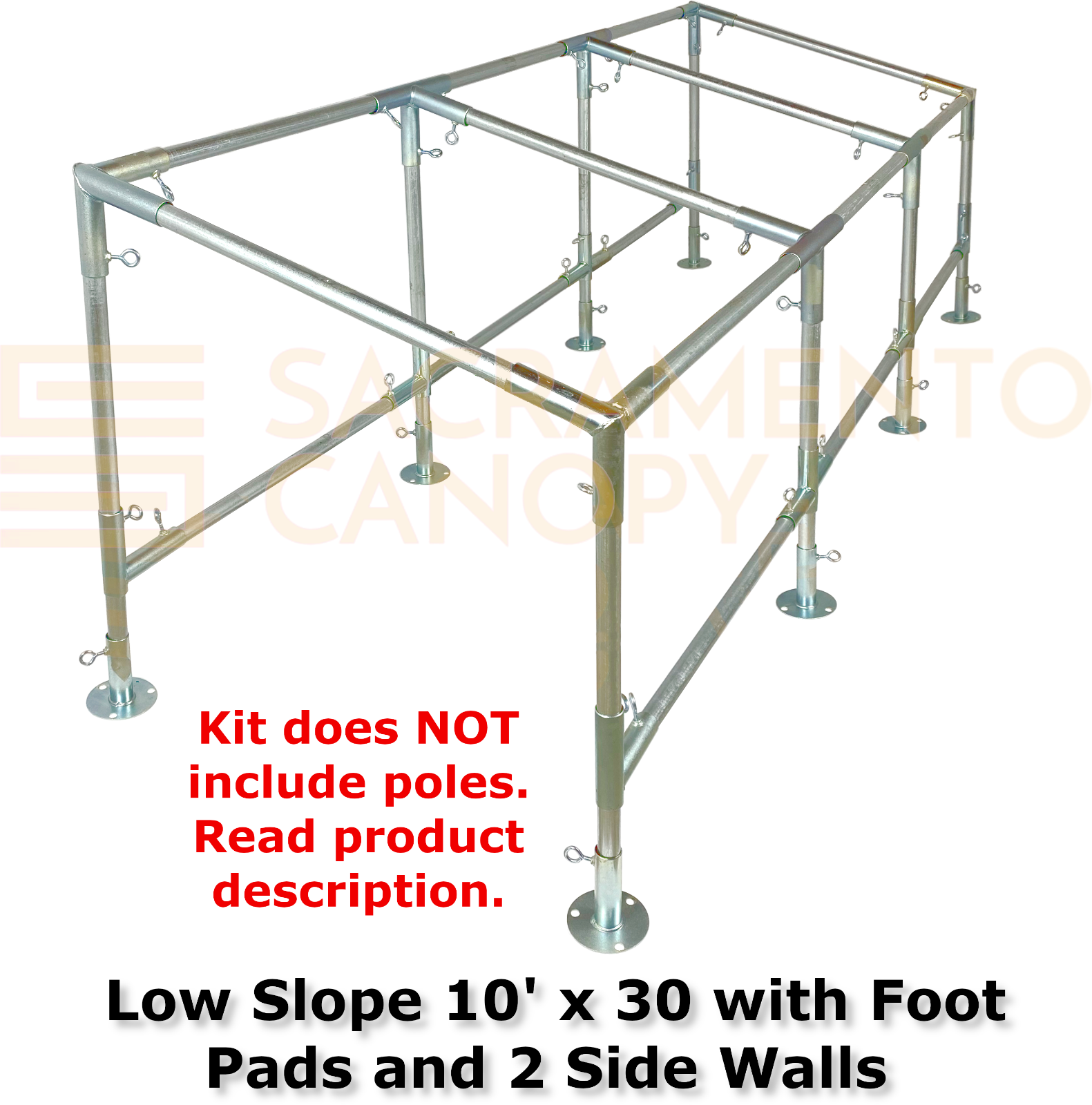 Carport & Greenhouse EMT Canopy Fittings Kits, Low Peak, Slope, & Flat Canopy