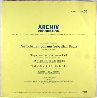 ARCHIV Bach RAMIN Motets BLEYER Cello STORH Bass TEITZE Harpsichord APM-14060