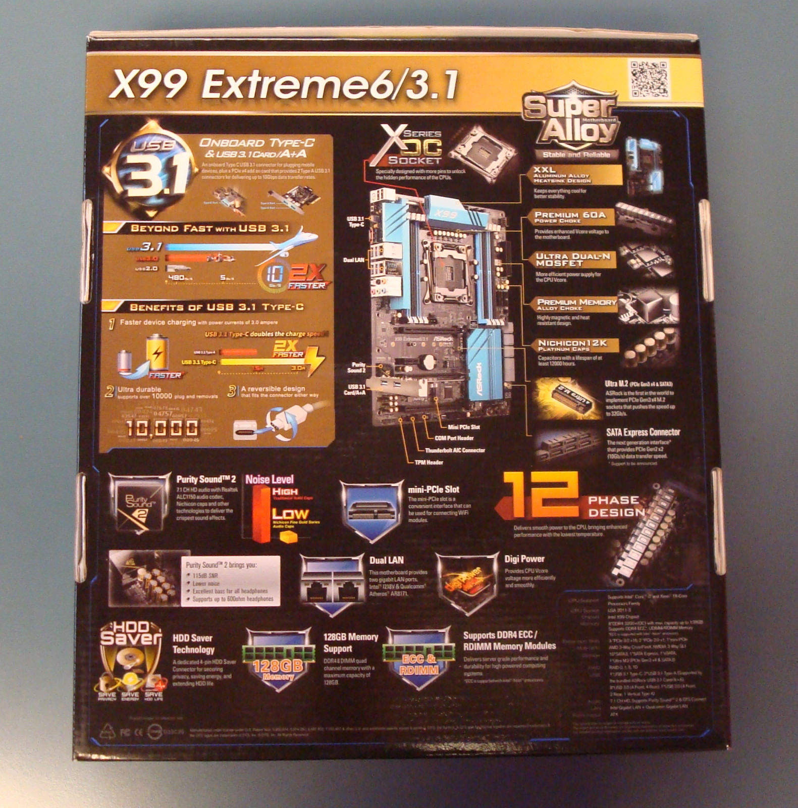 ASRock ATX DDR4 Intel Motherboard X99 EXTREME6