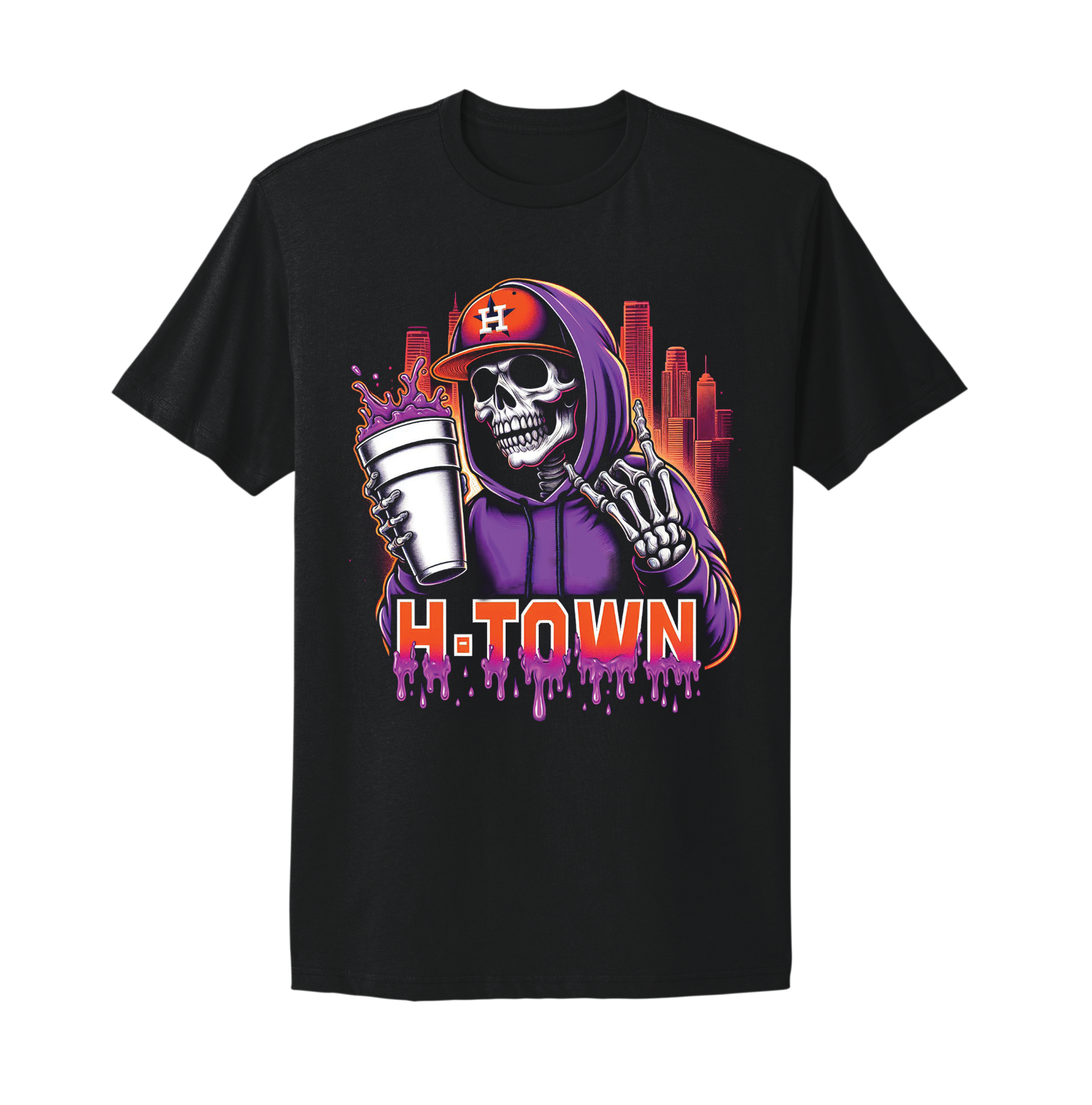 H-Town Houston Purple Drank Skeleton, DJ Screw, Screwston H-Town Houston Purple Drank Skeleton, DJ Screw, Screwston