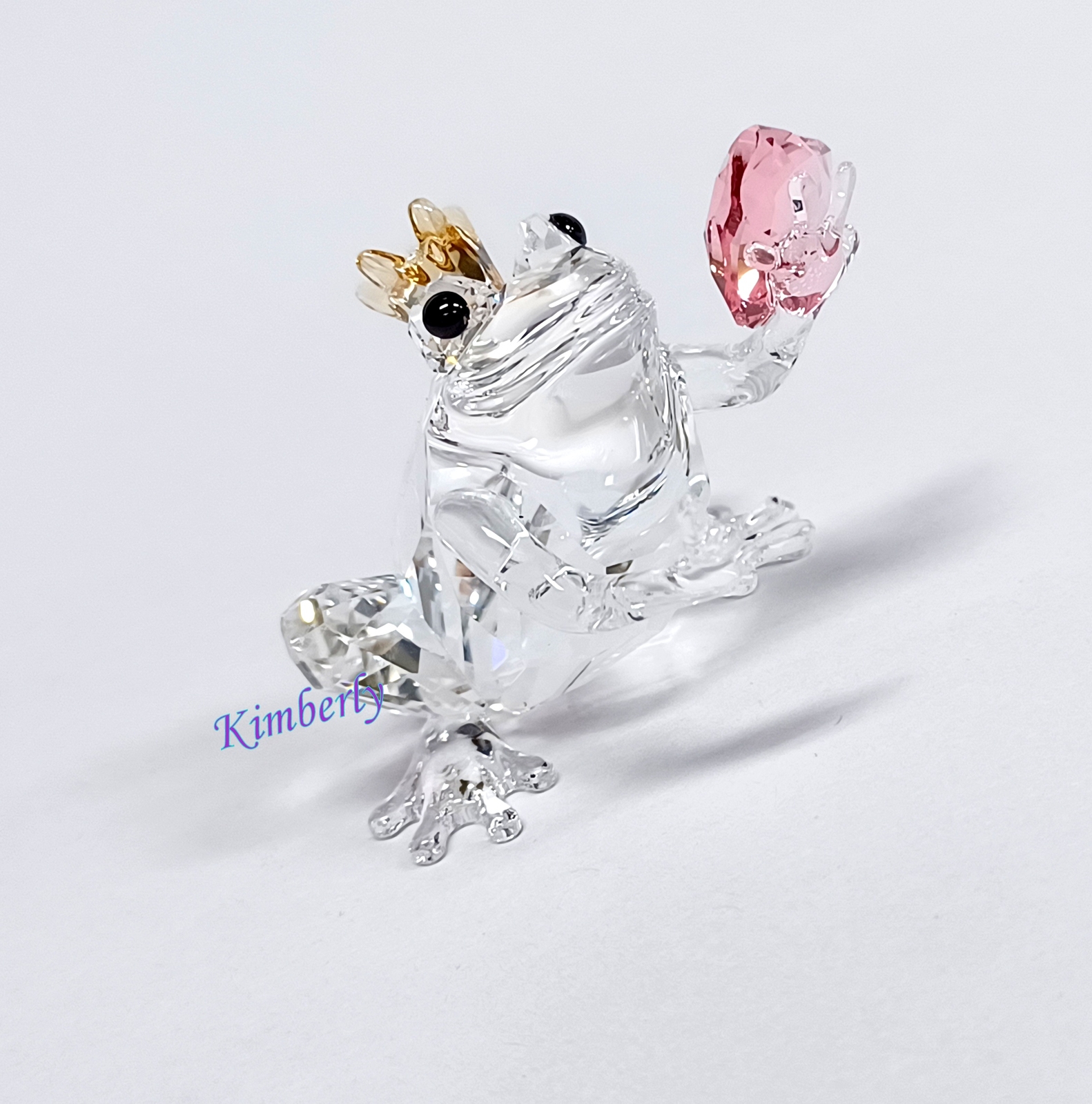 Swarovski Frog Prince Pink Heart Love for Lovers Crystal