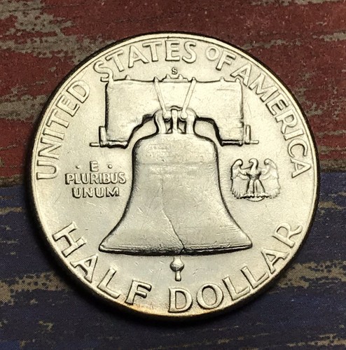 1952-S Franklin Silver Half Dollar Collector Coin for your Collection.