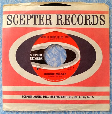 EX 1966 NORTHERN SOUL 45 Ronnie Milsap  ''When It Comes To My Baby Thousand Miles