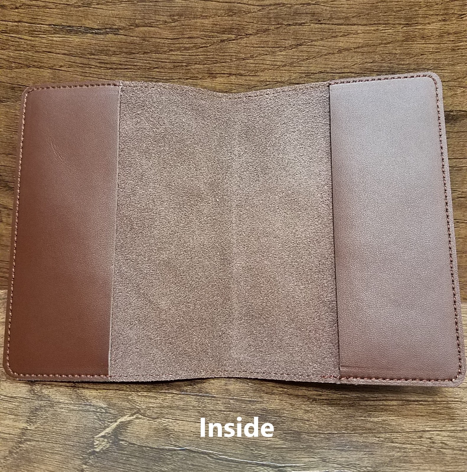 100% Leather United States Embossed Passport Wallet US Seller